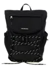 Balenciaga Ripstop Logo Backpack In Black