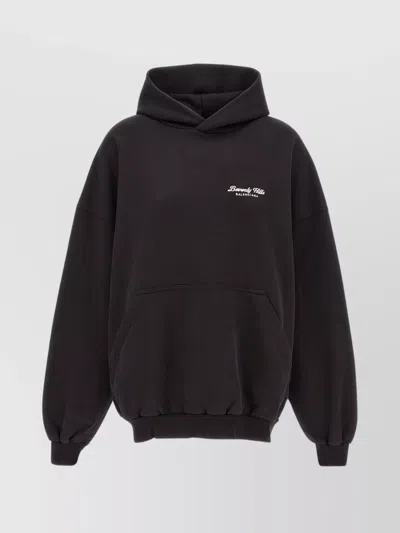 BALENCIAGA 'HILLS' HOODIE FRONT POCKET