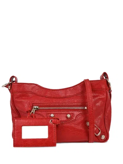 Pre-owned Balenciaga Hip Leather Shoulder Bag In Red