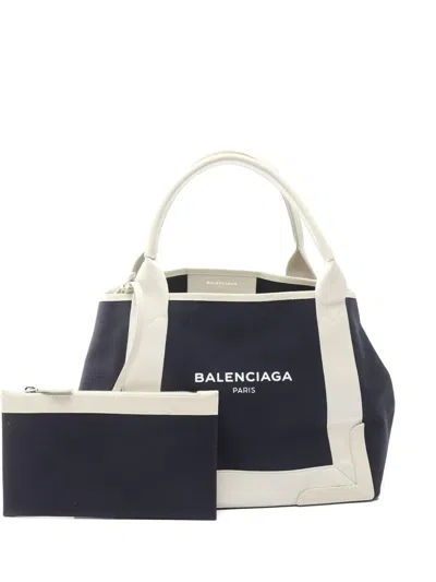 Pre-owned Balenciaga Hippopotamus Tote Bag In Blue