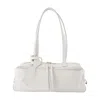 Balenciaga Small Calf Leather Carrie Bowling Top-handle Bag In White
