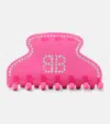 Balenciaga Holli Bb Embellished Hair Clip In Pink