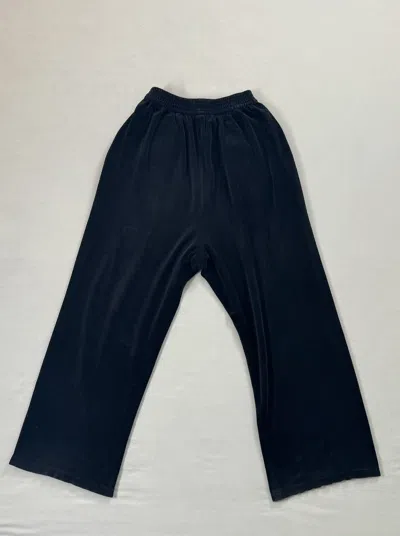 Pre-owned Balenciaga Home Wear Velour Pants In Black
