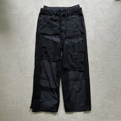 Pre-owned Balenciaga Homeless Layered Pajama Pants In Black