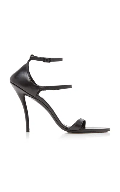 Balenciaga Honey Leather Sandals In Black