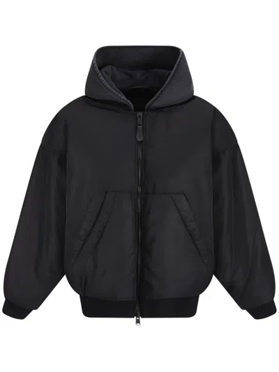 Balenciaga Cotton Lace-up Hoodie In Faded Black