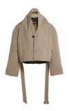 Balenciaga Deconstructed Cotton Twill Trench Coat In Neutral