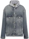 Balenciaga Paneled Design Denim Jacket In Blue