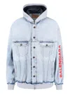 Balenciaga Cut-up Sweatshirt Jacket In Blue