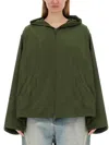 Balenciaga Hooded Jacket In Green