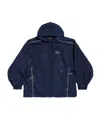 Balenciaga Hooded Jacket In Navy Blue