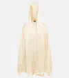 Balenciaga Hooded Jacquard Blouse In Ivory