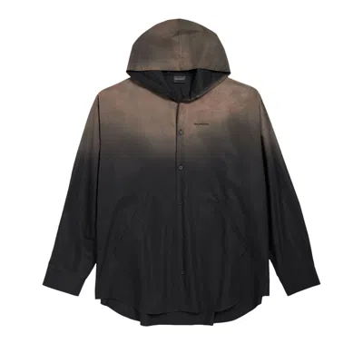 Pre-owned Balenciaga Hooded Shirt 'black' | Men's Size S