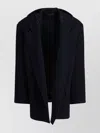Balenciaga Hooded Short Coat Lapel Collar In Blue