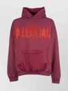 Balenciaga Red Hoodie With Logo Lettering On The Front And Logo Print On The Back In Cotton Man In Red