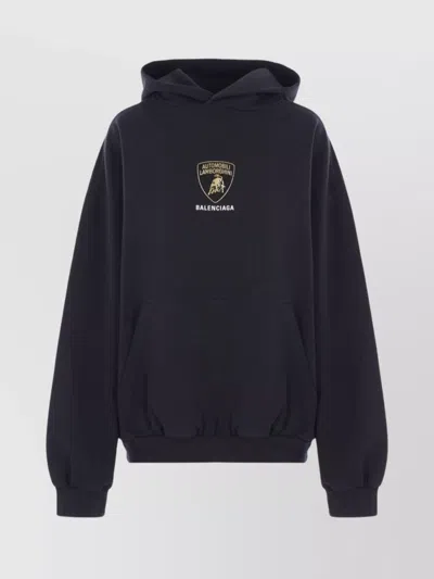 BALENCIAGA HOODED SWEATER FRONT POCKET
