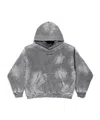 Balenciaga Logo Embroidered Hooded Sweatshirt In Gray