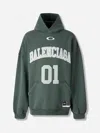 Balenciaga Hoodie Featuring Basketball Theme And Kangaroo Pocket In Black