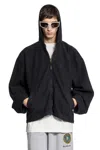 Balenciaga Hooded Zip-up Jacket In Black