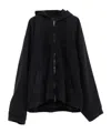 Balenciaga Hooded Zip-up Jacket For Men In Black
