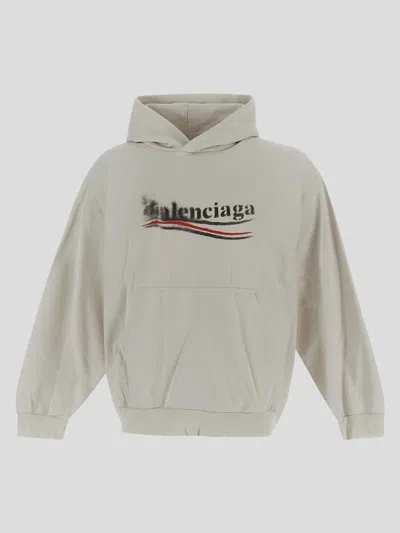 Balenciaga Hoodie In Beige