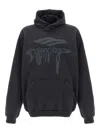 Balenciaga 3b Liquified Black Faded Sweatshirt In Black