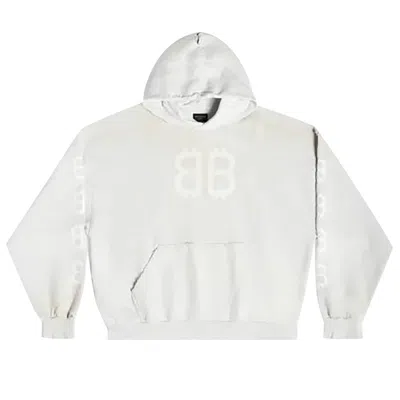 Pre-owned Balenciaga Hoodie 'dirty White'