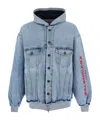 Balenciaga Cut-up Sweatshirt Jacket In Blue