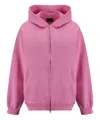 Balenciaga Printed Hoodie Sweatshirt In Pink
