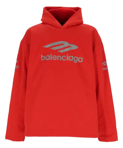 Balenciaga Hoodie In Red