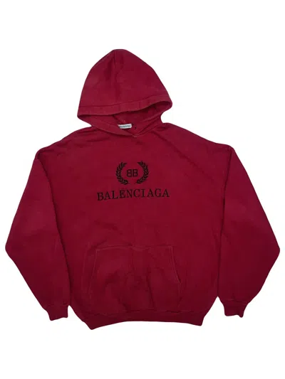 Pre-owned Balenciaga Hoodie In Red