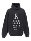 Balenciaga Black Optical Hoodie Large Fit Hoodie In White