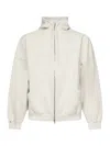 Balenciaga Hoodie With Zip Security Tape In Gray
