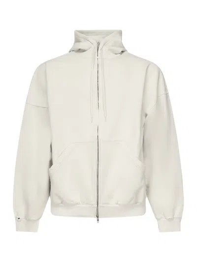 Balenciaga Hoodie With Zip Security Tape In White