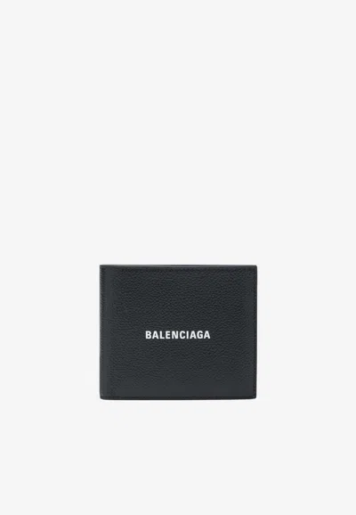 Balenciaga Horizontal Logo Wallet In Black