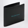 Balenciaga Black Horizontal Wallet With Logo Men
