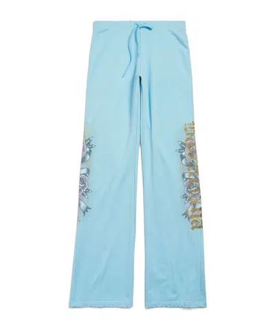 Balenciaga Horn Sweatpants In Blue