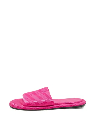 Pre-owned Balenciaga Hotel Slides In Pink
