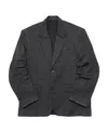 Balenciaga Houndstooth Single-breasted Blazer In Gray