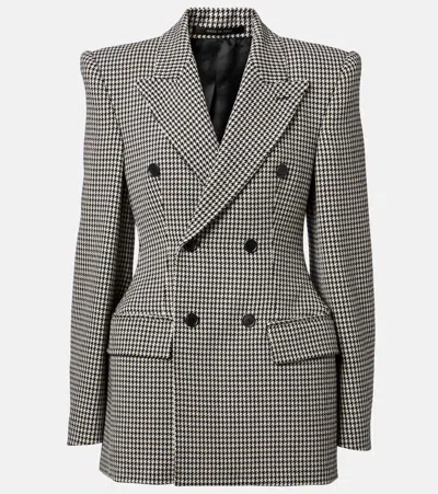 BALENCIAGA HOUNDSTOOTH WOOL BLAZER