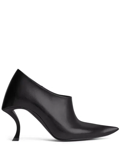 Balenciaga Hourglass 100mm Leather Pumps In Black