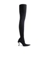 Balenciaga Hourglass Stretch-knit Over-the-knee Boots In Black