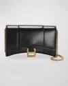 Balenciaga Hourglass Box Wallet On Chain In 1000 Black