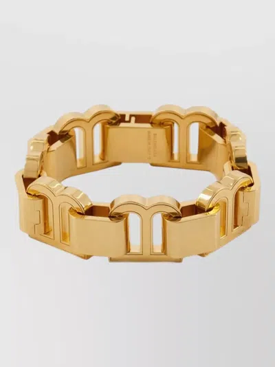 Balenciaga Hourglass Chain Bracelet Signature Logo Design In Orange
