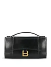 Balenciaga Hourglass Clutch With Handle In Black