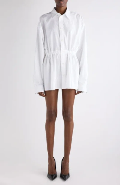 Balenciaga Hourglass Cotton Poplin Shirt In White