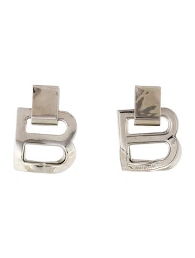 Pre-owned Balenciaga Hourglass Crash Drop Earrings In Multi