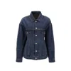 Balenciaga Collared Button-up Denim Jacket In Black