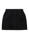 Balenciaga Black Hourglass Mini Skirt In Black