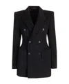 Balenciaga Peak-lapels Double-breasted Blazer In Black